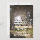 2ツリーズ素朴アフタヌーンダスクサンセットブライダルシャワー 招待状 (正面)