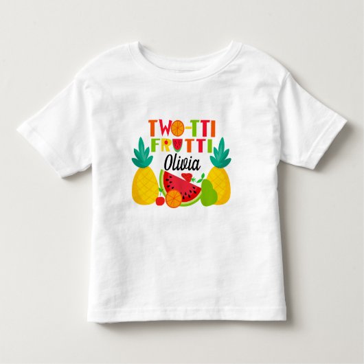 2ティフルーティ第2誕生日Tシャツfor Girl トドラーTシャツ (正面)