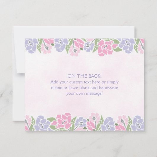 2ティーポットのベビーシャワーのサンキューカードのための茶 サンキューカード (裏面)