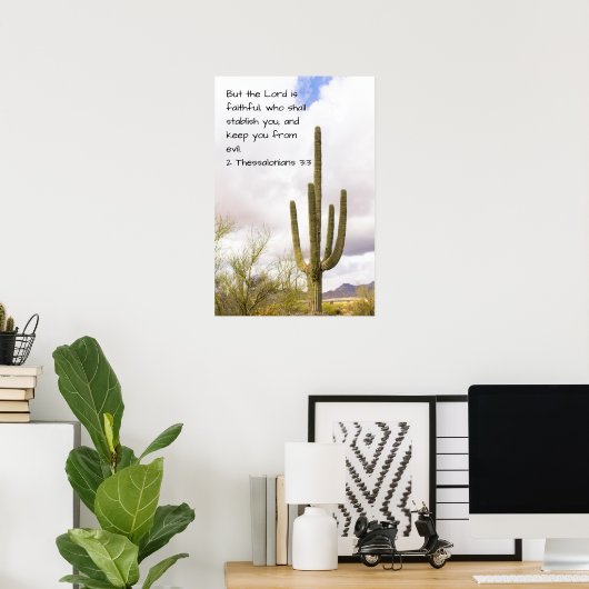 2テサロニケ3:3 ポスター (ホームオフィス)