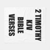 2テモシーKJV聖書の詩 フリースブランケット (正面(横))