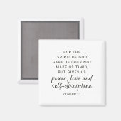 2テモテ1:7力、愛と自己規律 マグネット (正面/裏面)