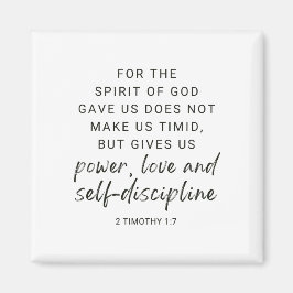 2テモテ1:7力、愛と自己規律 マグネット