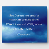 2テモテ1:7神は与え..... フォトプラーク (正面)