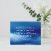 2テモテ1:7神は与え..... ポストカード (スタンド正面)