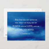 2テモテ1:7神は与え..... ポストカード (正面/裏面)