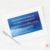 2テモテ1:7神は与え..... 長方形シール (封筒)