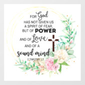 2テモテ1:7神は恐与えの霊ではない ウィンドウサイン (シート)