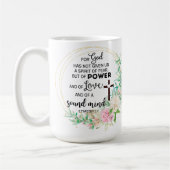 2テモテ1:7神は恐与えの霊ではない コーヒーマグカップ (左)