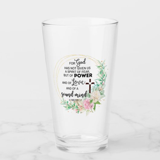2テモテ1:7神は恐与えの霊ではない タンブラーグラス (正面)