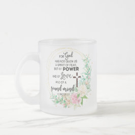 2テモテ1:7神は恐与えの霊ではない フロストグラスマグカップ