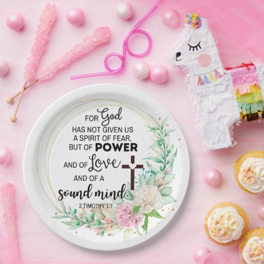 2テモテ1:7神は恐与えの霊ではない ペーパープレート (パーティー)