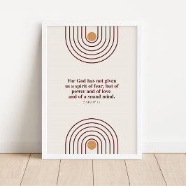 2テモテ1:7神は恐与えの霊ではない ポスター
