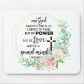 2テモテ1:7神は恐与えの霊ではない マウスパッド (正面)