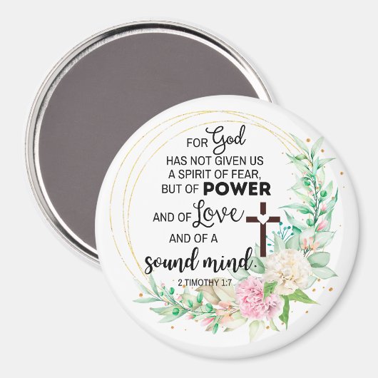 2テモテ1:7神は恐与えの霊ではない マグネット (正面/裏面)