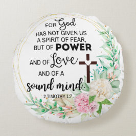 2テモテ1:7神は恐与えの霊ではない ラウンドクッション
