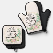 2テモテ1:7神は恐与えの霊ではない 鍋つかみ&鍋敷きセット (正面/裏面)