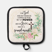 2テモテ1:7神は恐与えの霊ではない 鍋敷き (正面)