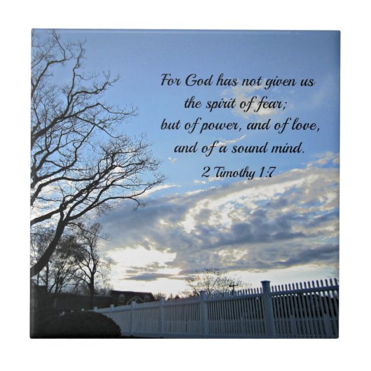 2テモテ1:7神は私たちの霊を持与えっていない タイル (正面)