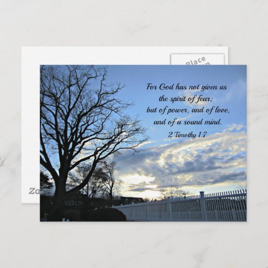 2テモテ1:7神は私たちの霊を持与えっていない ポストカード (正面/裏面)