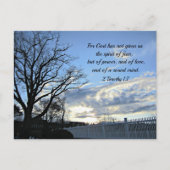 2テモテ1:7神は私たちの霊を持与えっていない ポストカード (正面)