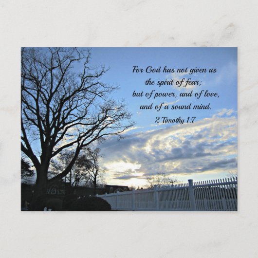 2テモテ1:7神は私たちの霊を持与えっていない ポストカード (正面)