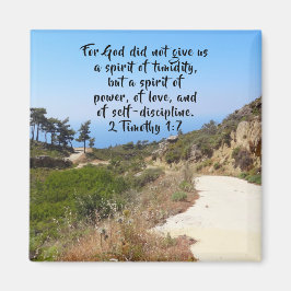 2テモテ1:7自信ある聖書の聖句 マグネット