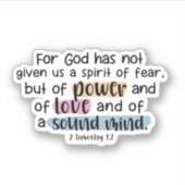 2テモテ1:7 シール (正面)