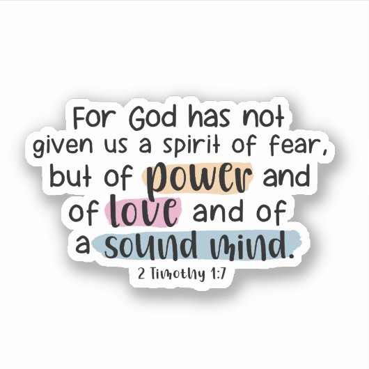 2テモテ1:7 シール (正面)