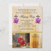 2テモテ4:6-8私は赤ちゃんシャワーを終えた 招待状 (正面)