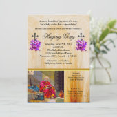 2テモテ4:6-8私は赤ちゃんシャワーを終えた 招待状 (スタンド正面)