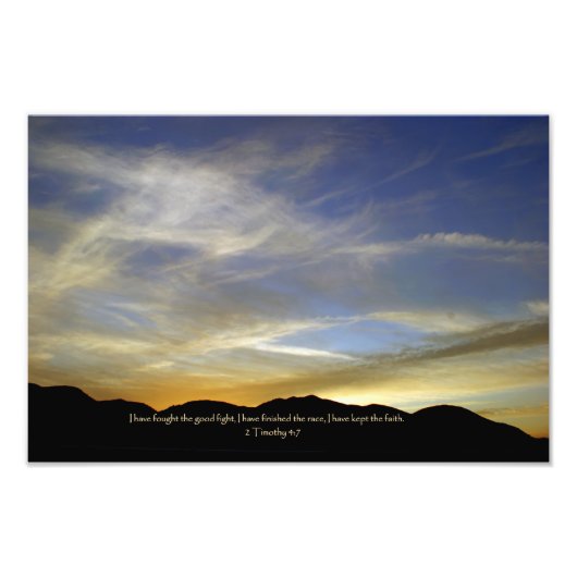 2テモテ4:7わたしは良い戦いを戦ってきた。 フォトプリント            (正面)