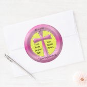 2テモテ4:7クロス ラウンドシール (封筒)