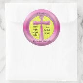 2テモテ4:7クロス ラウンドシール (バッグ)