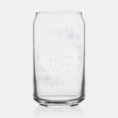 2テモテ4:7私は信仰保紫のフローラを持つ ガラス缶 (裏面)