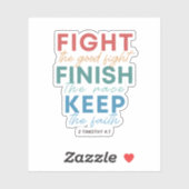 2テモテ4:7良い戦いを戦う シール (シート)