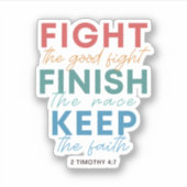 2テモテ4:7良い戦いを戦う シール (正面)