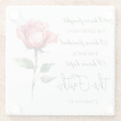 2テモテ4:7 – 私は良い戦いを戦った ガラスコースター (裏面)