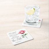 2テモテ4:7 – 私は良い戦いを戦った スクエアペーパーコースター (インサイチュ)