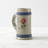 2テモテ4:7 – 私は良い戦いを戦った ビールジョッキ (正面左)