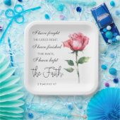 2テモテ4:7 – 私は良い戦いを戦った ペーパープレート (パーティー)