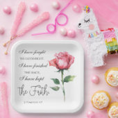 2テモテ4:7 – 私は良い戦いを戦った ペーパープレート (パーティー)