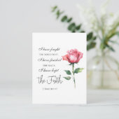 2テモテ4:7 – 私は良い戦いを戦った ポストカード (スタンド正面)