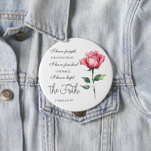 2テモテ4:7 – 私は良い戦いを戦った 缶バッジ (インサイチュ)