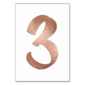 2テーブル番号白色メタリックピンクローズ金ゴールド テーブルナンバー (裏面)