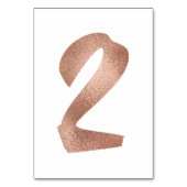 2テーブル番号白色メタリックピンクローズ金ゴールド テーブルナンバー (裏面)