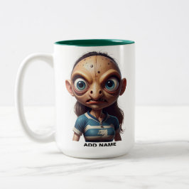 2トパーソナライズされたーン女子ラグビーマグ ツートーンマグカップ