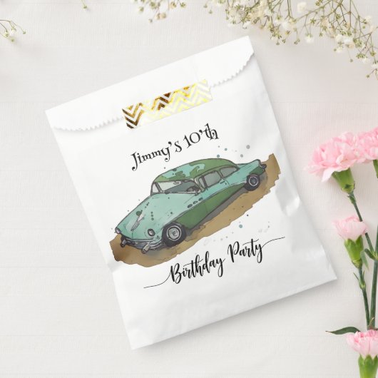 2トンのセダンと男の子の誕生日パーティー フェイバーバッグ (封をした状態)