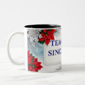 2トーンのカスタマイズ可能なフローラデザインマグ ツートーンマグカップ (左)