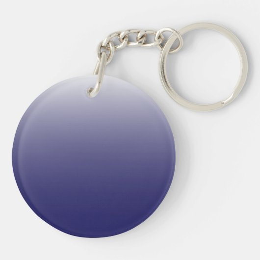 2トーンのグラデーショグラデーションンのネイビーブルー キーホルダー (裏面)